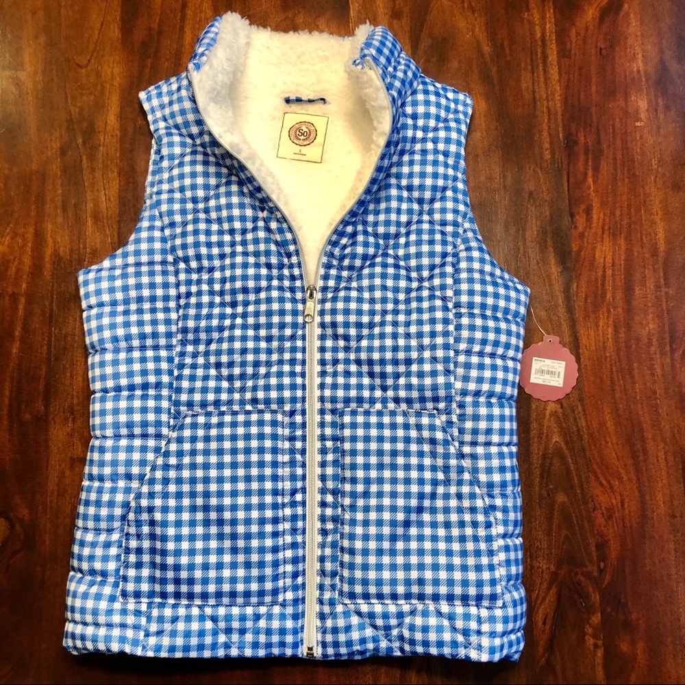 NWT! Sherpa Lined Puffer Vest, Small